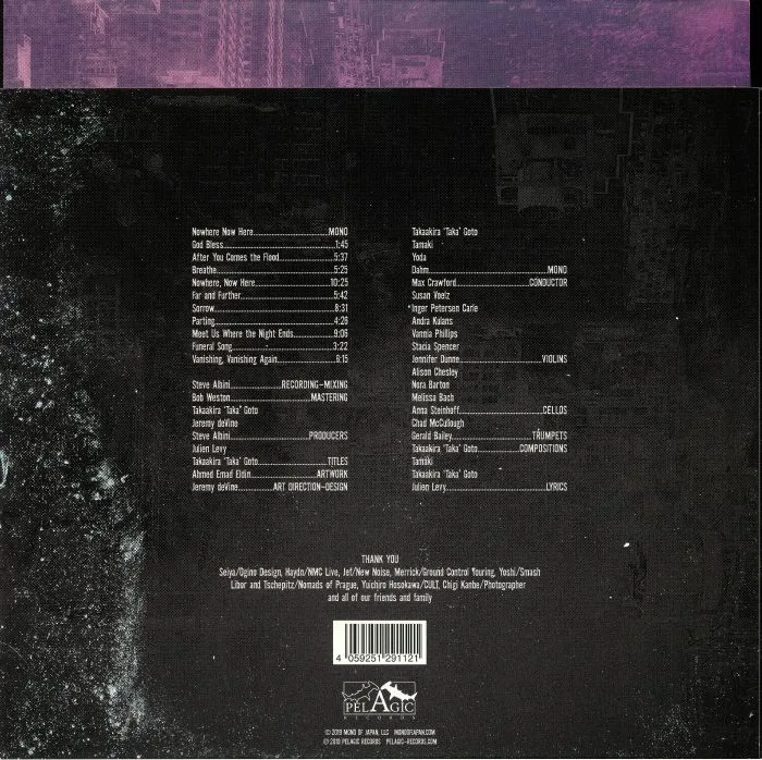 Back cover — MONO — Nowhere Now Here