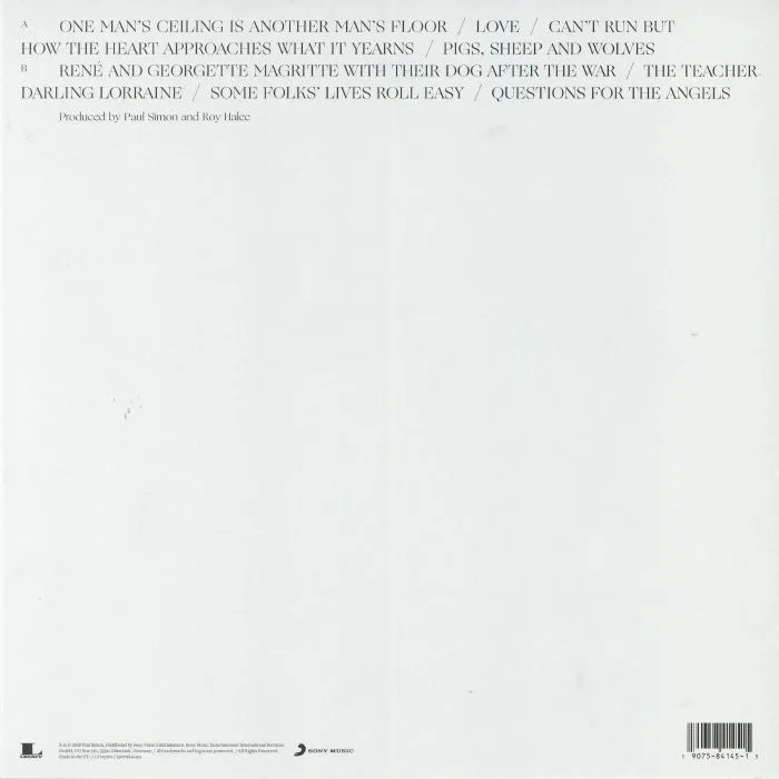 Back cover — Paul SIMON — In The Blue Light