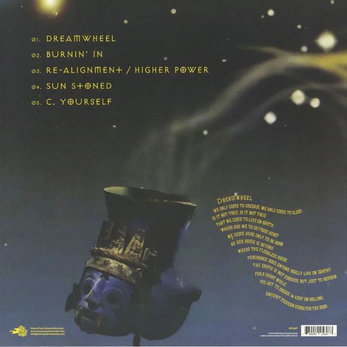 Back cover — SPIRIT CARAVAN — Dreamwheel (reissue)
