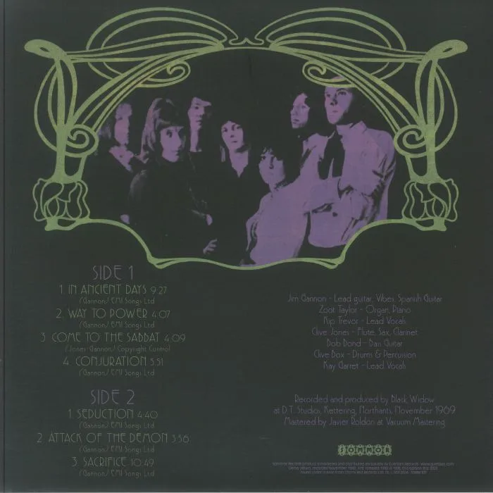 Back cover — BLACK WIDOW — Return To The Sabbat (remastered)