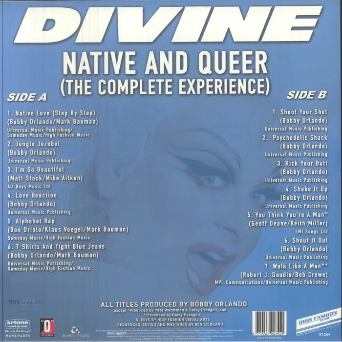 Back cover — DIVINE — Native & Queer: The Complete Experience