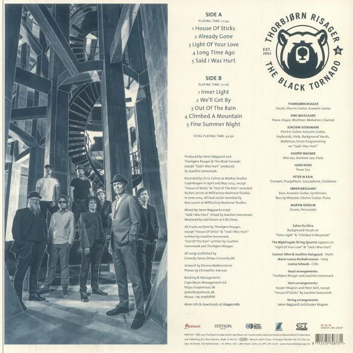 Back cover — Thorbjorn RISAGER / THE BLACK TORNADO — House Of Sticks