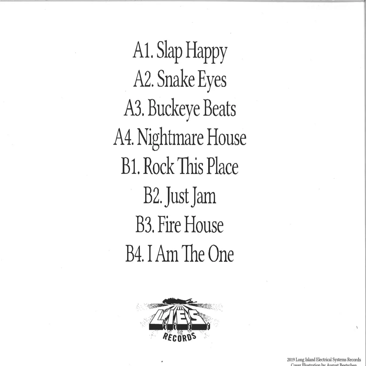 Back cover — Delroy Edwards — SLAP HAPPY LP