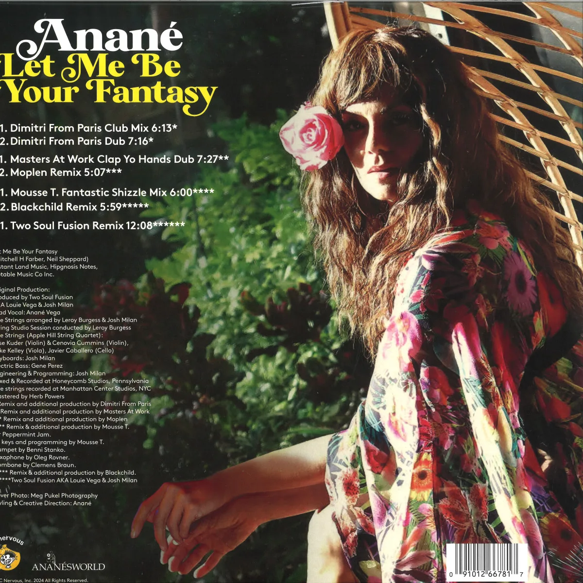 Back cover — Anané — Let Me Be Your Fantasy LP 2x12"