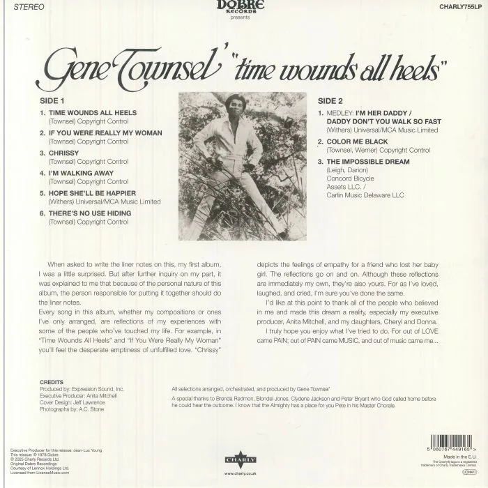 Обратная сторона обложки — Gene TOWNSEL — Time Wounds All Heels (reissue)