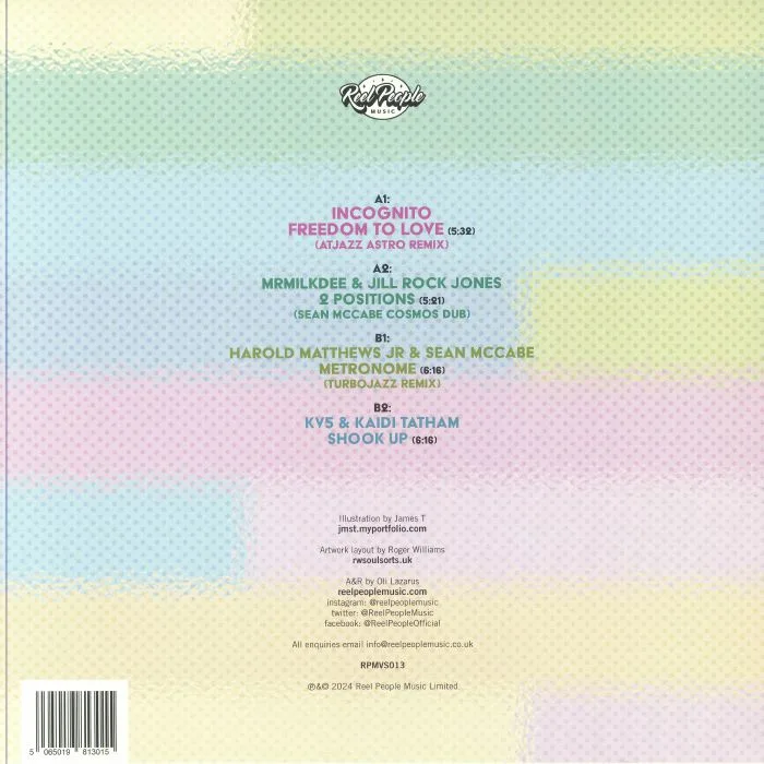 Обратная сторона обложки — INCOGNITO / MRMILKDEE / JILL ROCK JONES / HAROLD MATTHEWS JR / SEAN MCCABE / KV5 — Broken Deep & Dope Sampler 2024 Vinyl Sampler