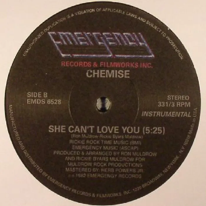Back cover — CHEMISE — She Can't Love You