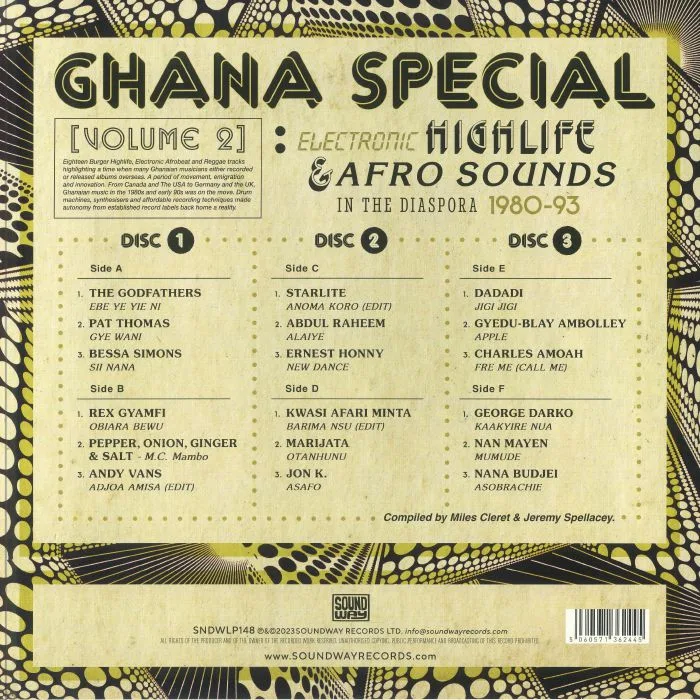 Back cover — VARIOUS — Ghana Special Volume 2: Electronic Highlife & Afro Sounds In The Diaspora 1980-93