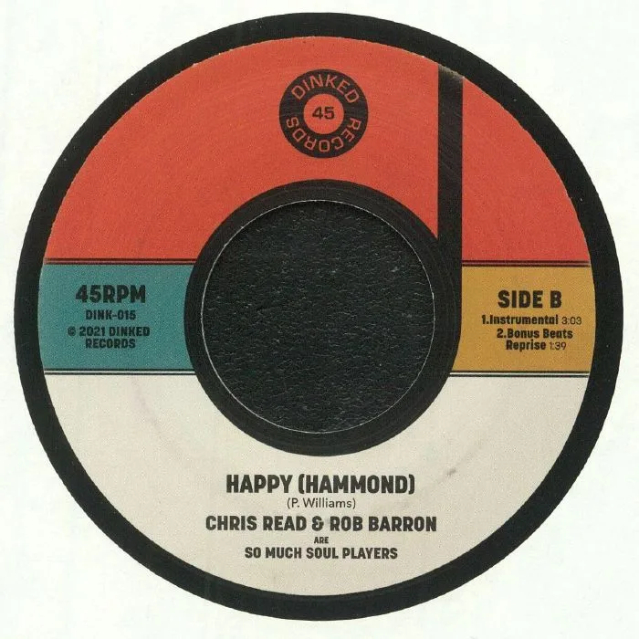 Back cover — SO MUCH SOUL PLAYERS aka CHRIS READ & ROB BARRON — Happy (Hammond)