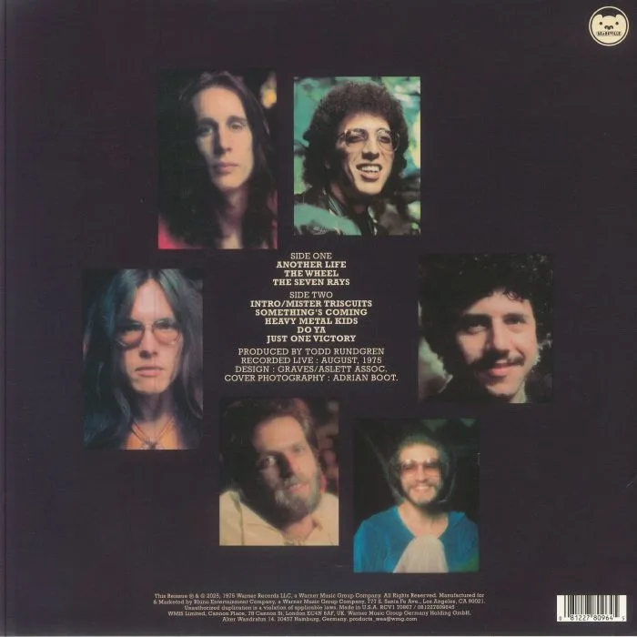 Back cover — TODD RUNDGREN'S UTOPIA — Another Live (Start Your Ear Off Right 2026) (50th Anniversary Edition)