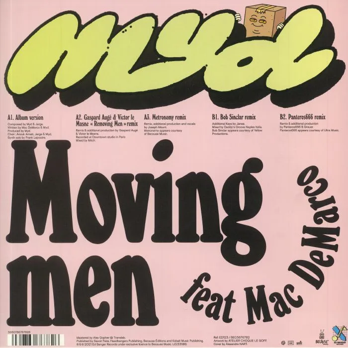 Обратная сторона обложки — MYD feat MAC DEMARCO — Moving Men (remixes)