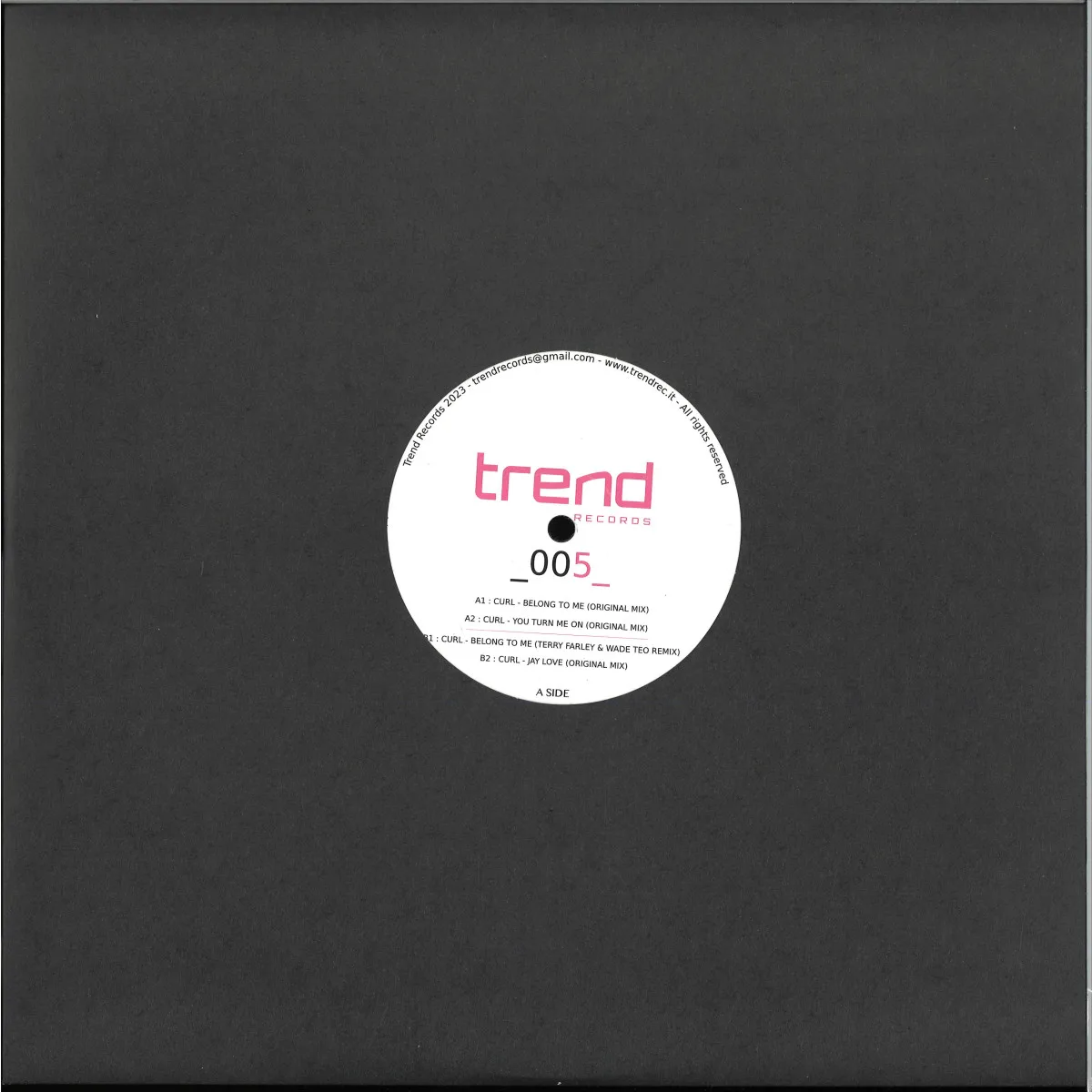 Back cover — Curl — Belong To Me EP