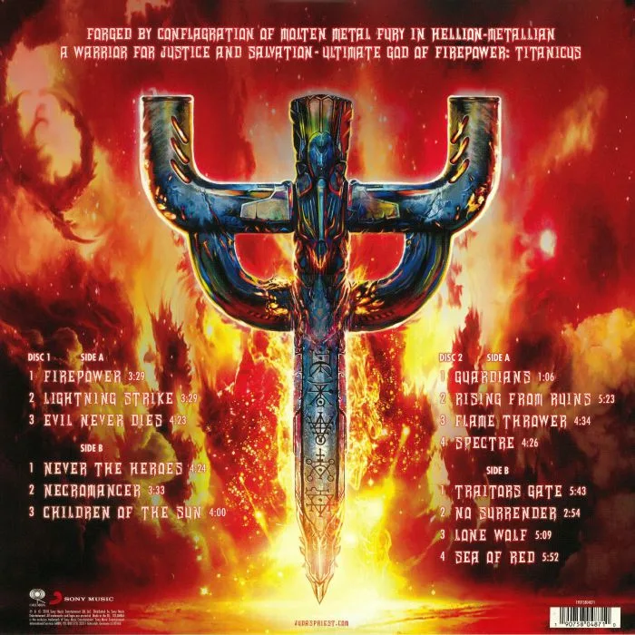 Back cover — JUDAS PRIEST — Firepower