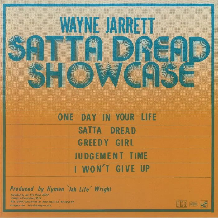 Обратная сторона обложки — Wayne JARRETT — Satta Dread Showcase