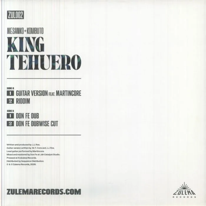 Back cover — IKESANKO & KOMBUTO — King Tehuero