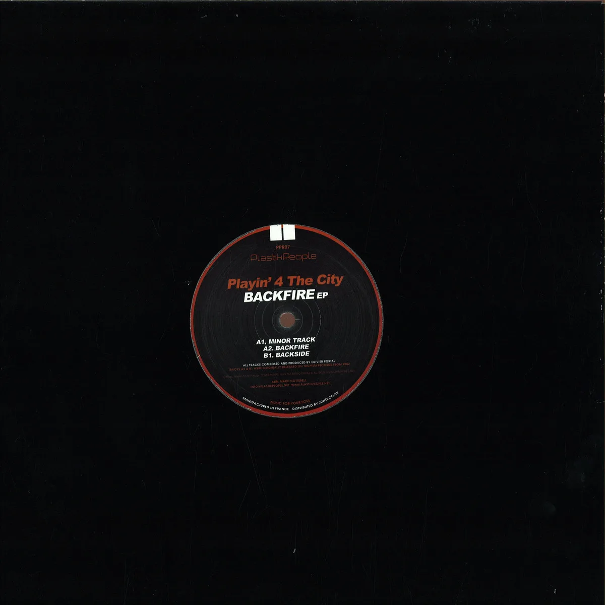 Back cover — Playin' 4 The City — Backfire EP (remastered)