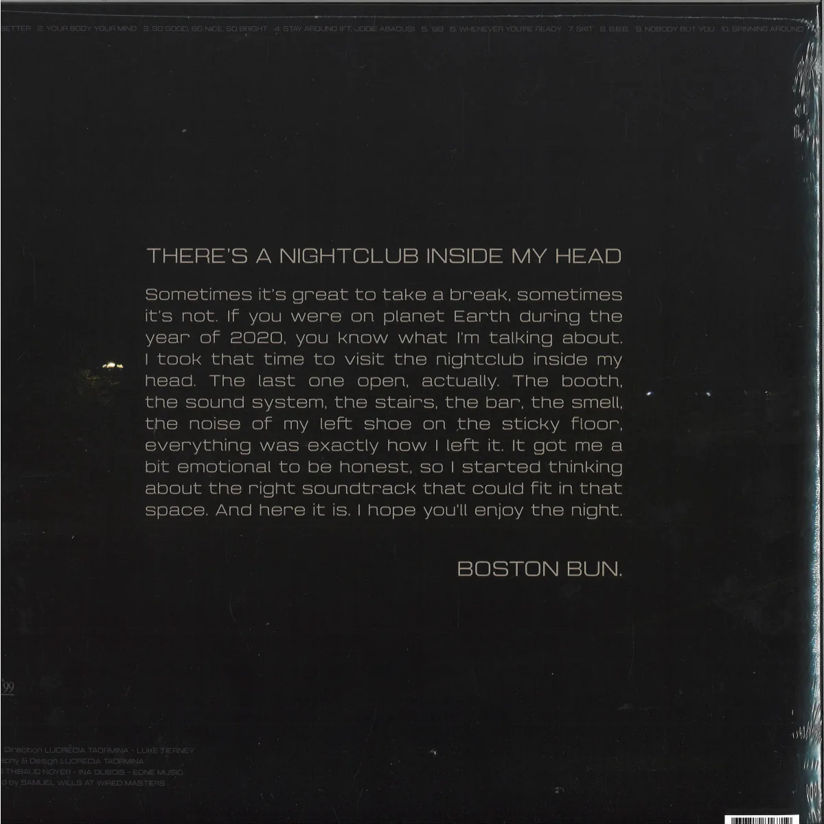 Обратная сторона обложки — Boston Bun — There's A Nightclub Inside My Head
