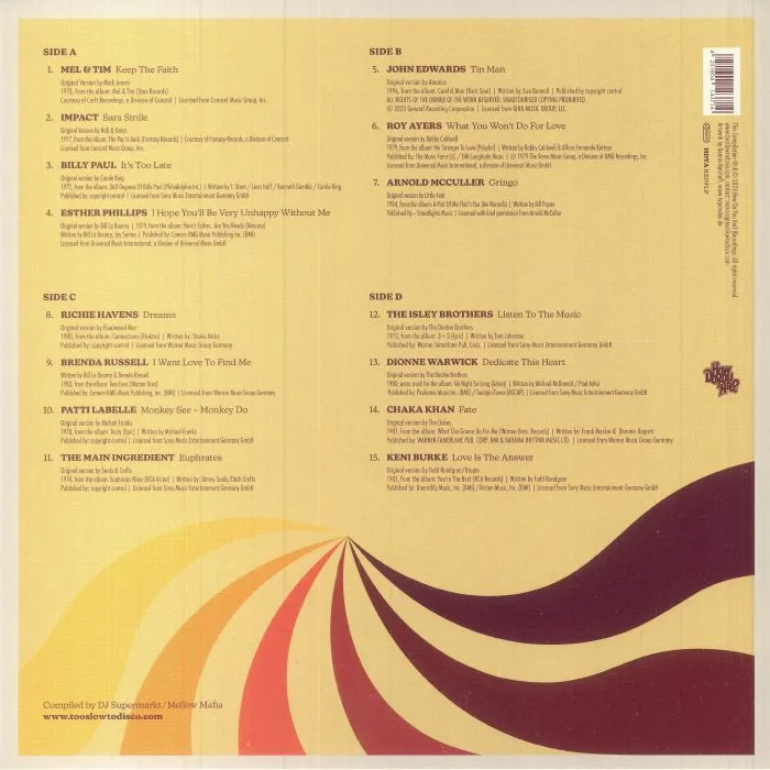 Back cover — VARIOUS — Yacht Soul 2: The Cover Versions