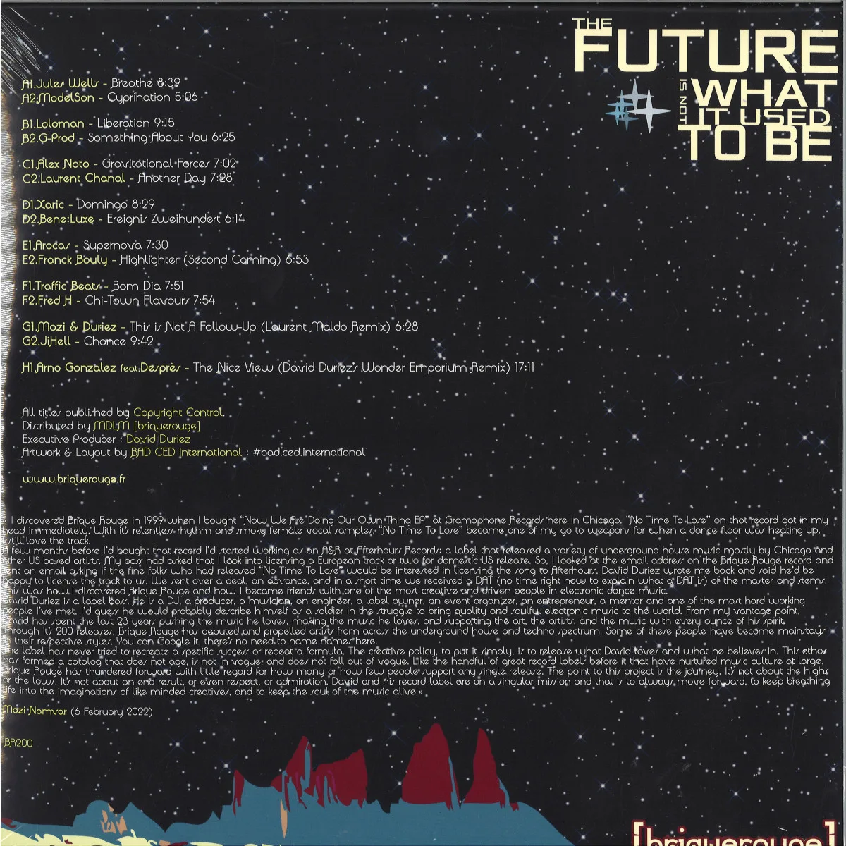 Back cover — Various — The Future Is Not What It Used To Be LP (4x12")