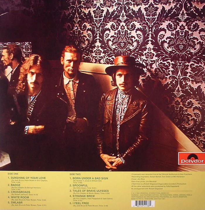 Обратная сторона обложки — CREAM — Best Of Cream
