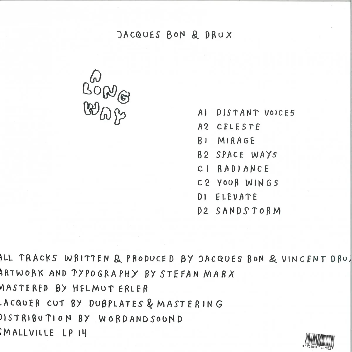 Back cover — Jacques Bon&Drux — A Long Way (2LP)