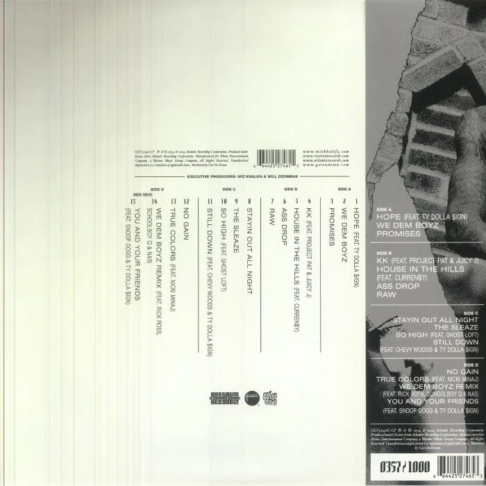 Back cover — WIZ KHALIFA — Blacc Hollywood (10th anniversary reissue)