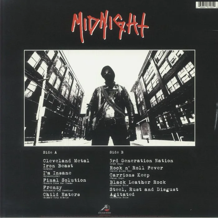 Back cover — MIDNIGHT — Steel, Rust & Disgust
