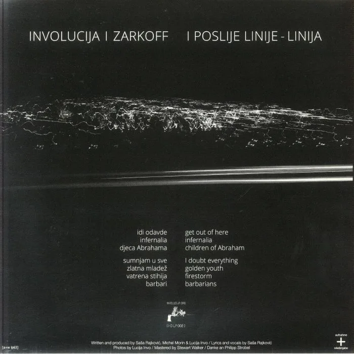 Обратная сторона обложки — INVOLUCIJA / ZARKOFF — I Poslije Linije Linija