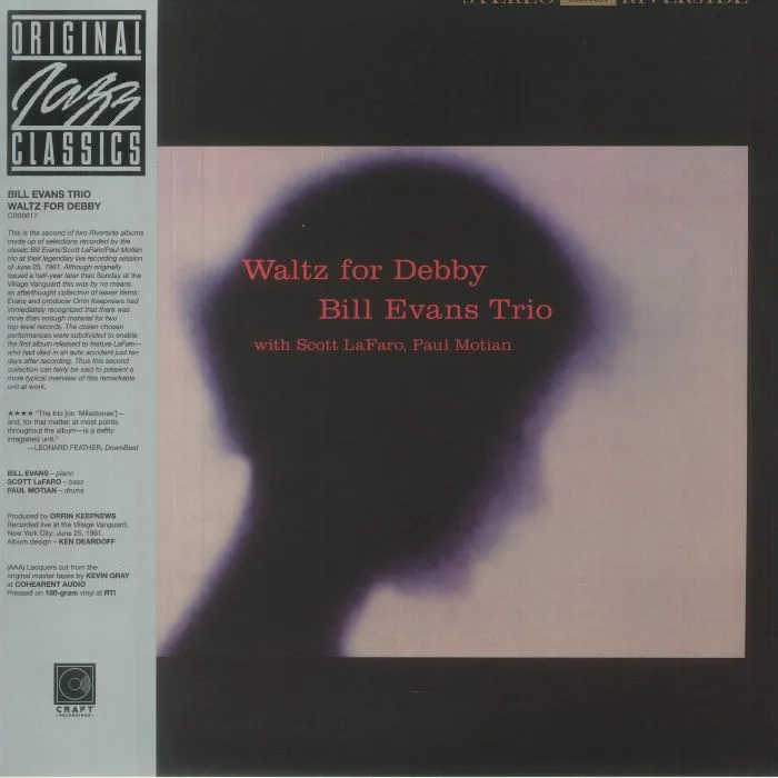 Front cover — BILL EVANS TRIO — Waltz For Debby