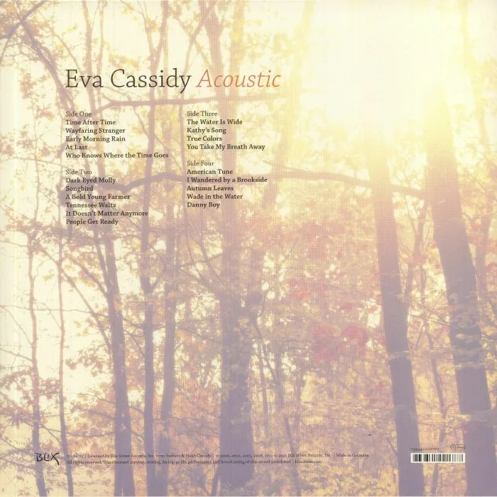 Back cover — Eva CASSIDY — Acoustic