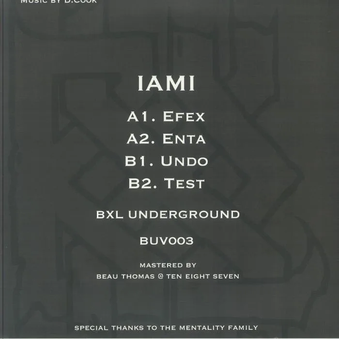 Back cover — IAMI — BUV 003