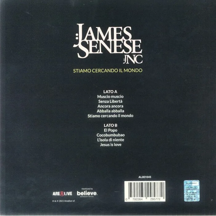 Back cover — James SENESE — Stiamo Cercando Il Mondo