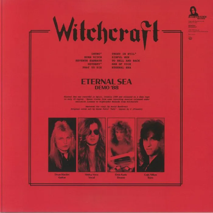 Back cover — WITCHCRAFT — Eternal Sea (remastered)