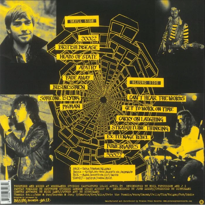 Back cover — SUBHUMANS — Worlds Apart (reissue)