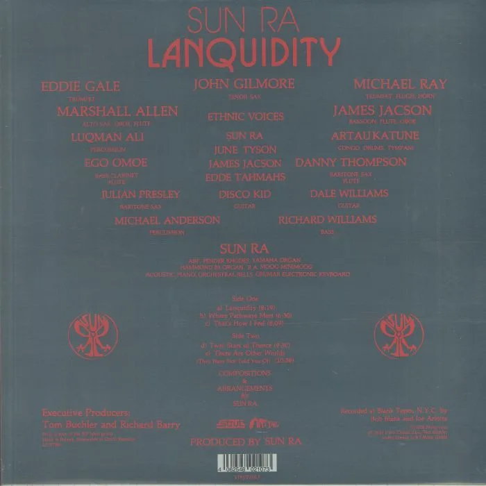 Обратная сторона обложки — SUN RA — Lanquidity (remastered)