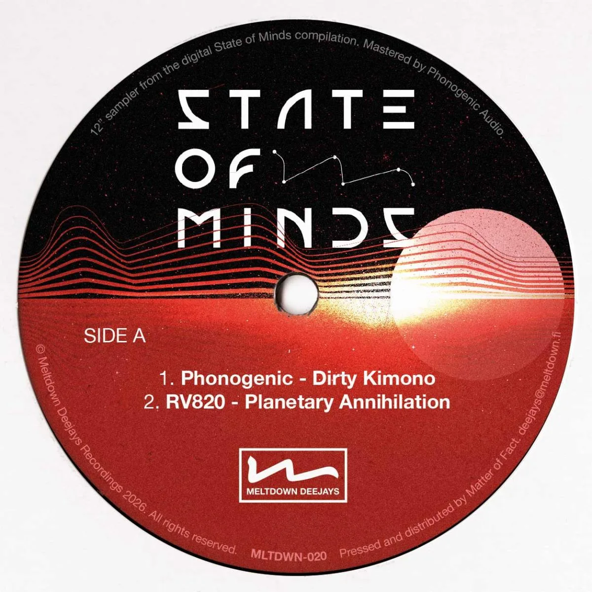 Phonogenic, RV820, Ender, Neon Stripes, Freestyle Man — State of Minds (Album Sampler) LP