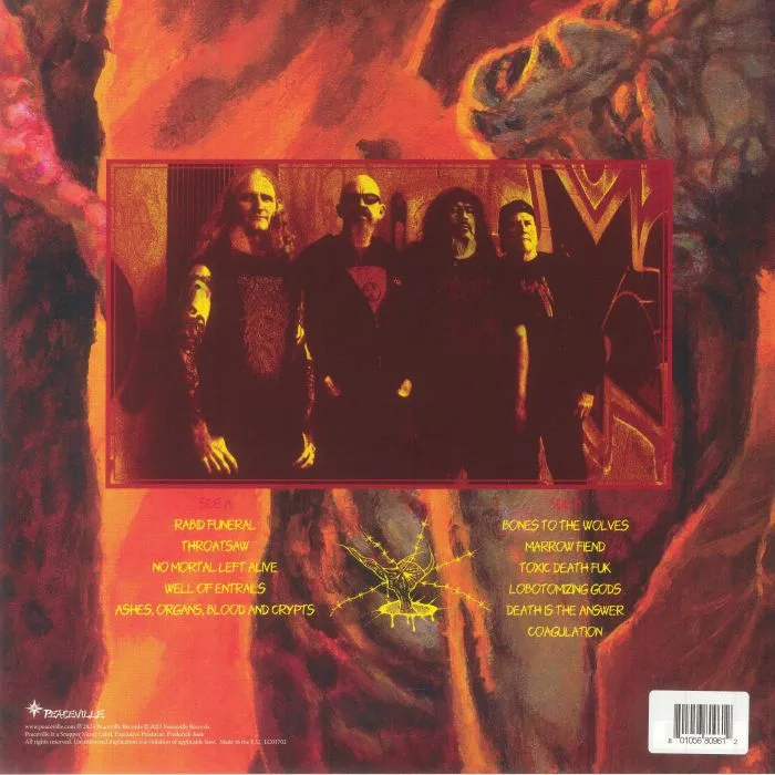 Обратная сторона обложки — AUTOPSY — Ashes Organs Blood & Crypts (Crypts Vinyl Edition)