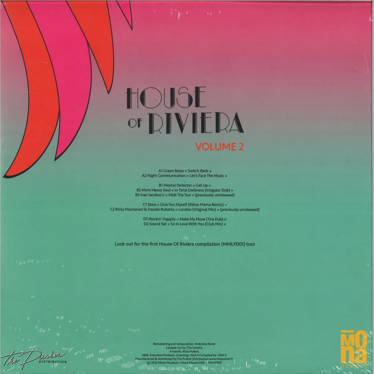 Back cover — Various — House Of Riviera Vol.2 (2x12")