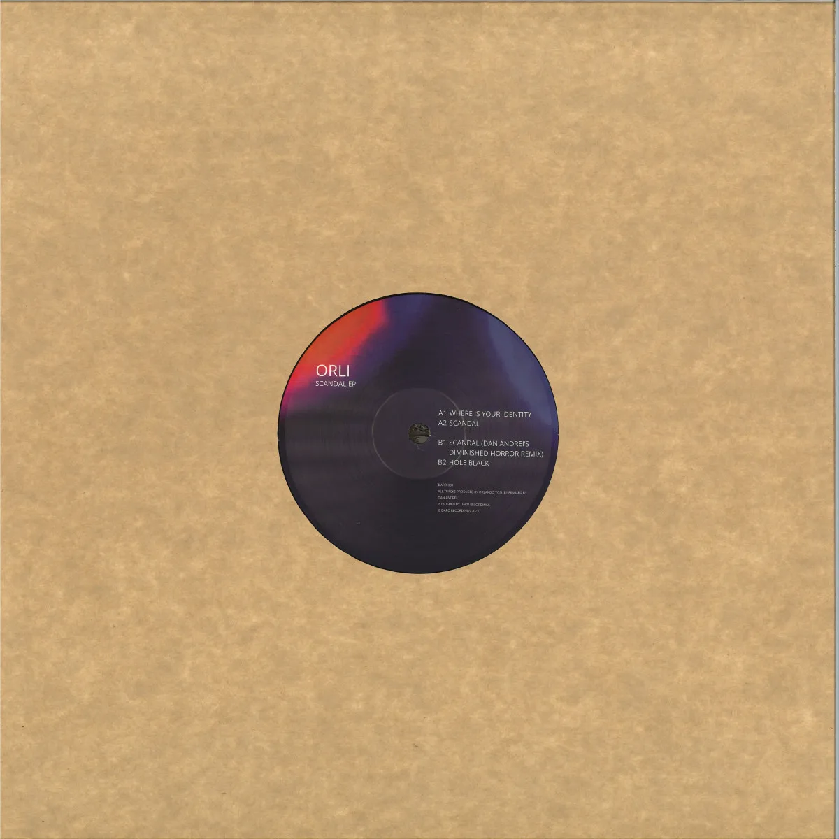 Back cover — Orli — Scandal EP