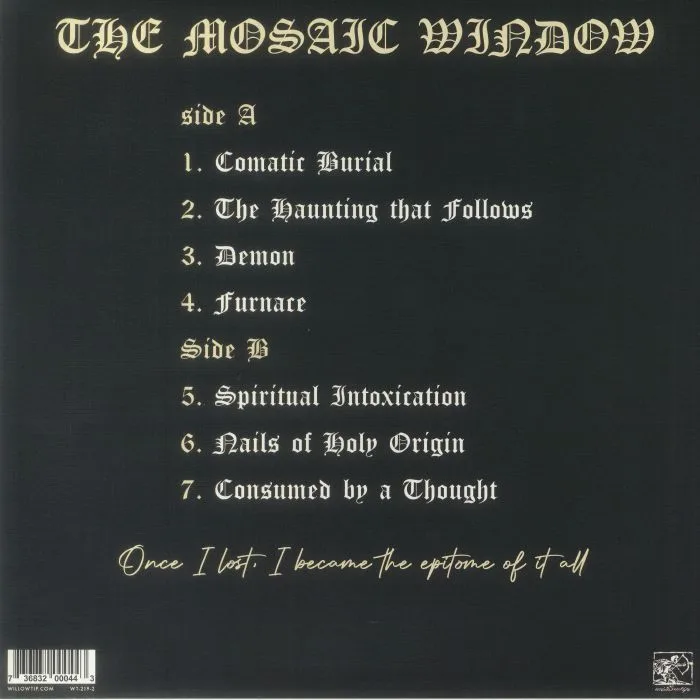 Back cover — The MOSAIC WINDOW — Plight Of Acceptance
