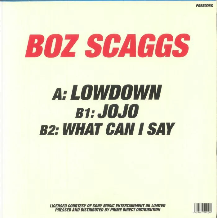 Обратная сторона обложки — BOZ SCAGGS — Lowdown (reissue) (B-STOCK)