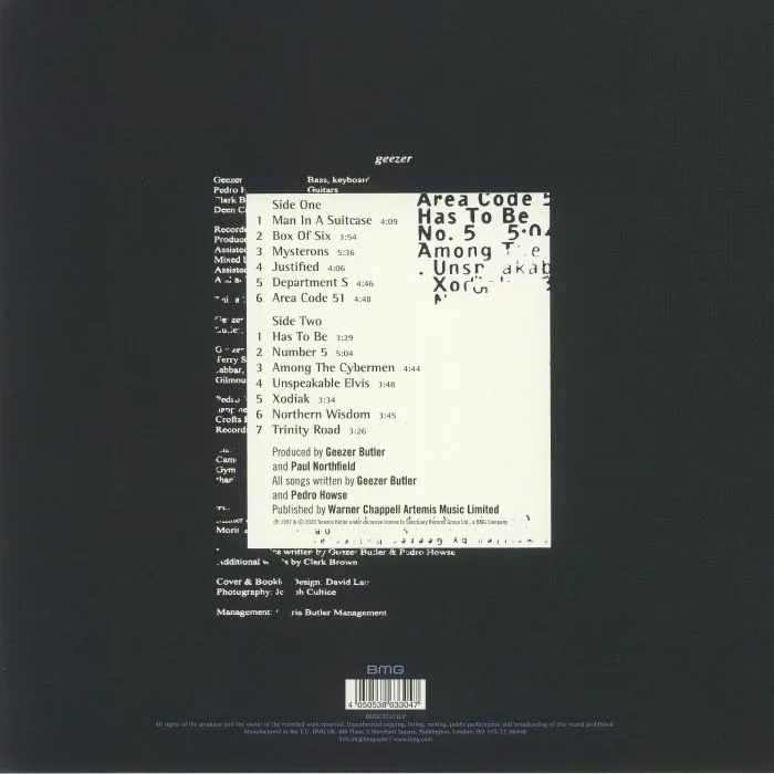 Back cover — GEEZER BUTLER — Black Science (reissue)
