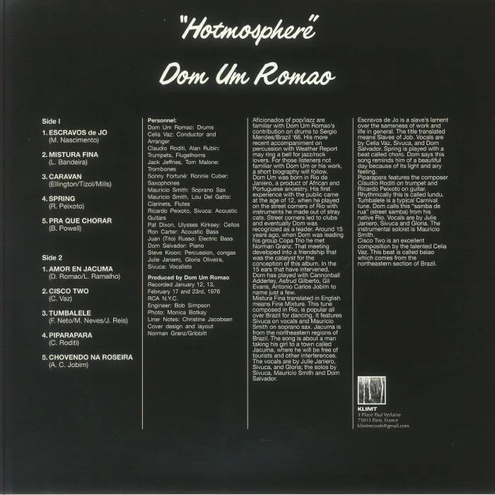 Back cover — Don Um ROMAO — Hotmosphere (reissue)