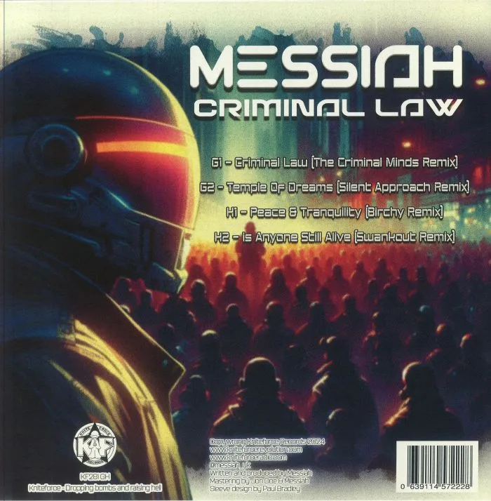 Обратная сторона обложки — MESSIAH — Criminal Law