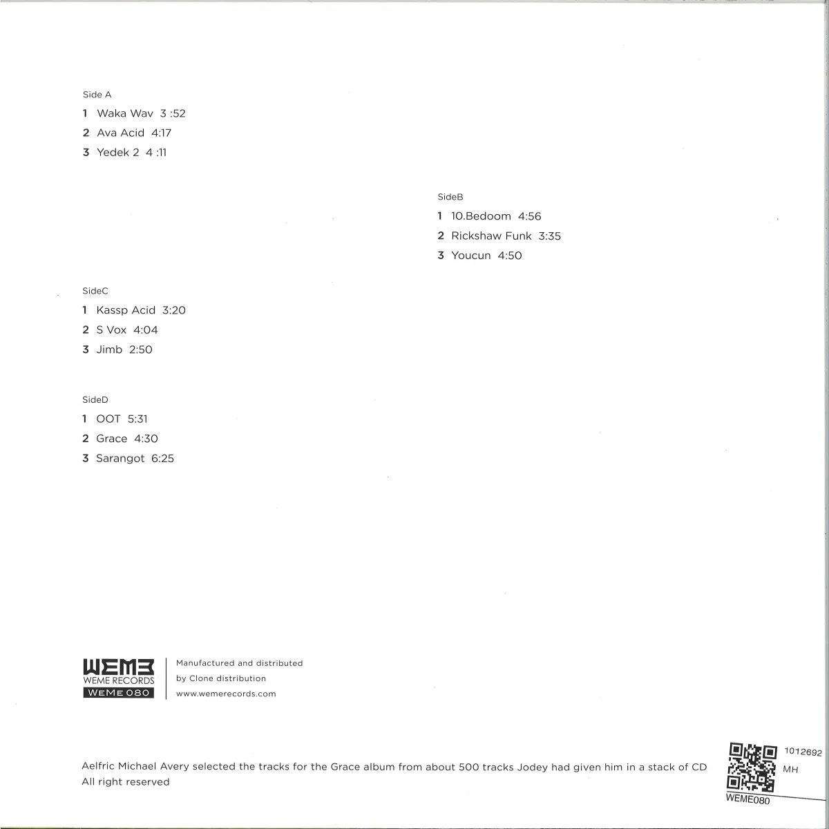 Back cover — 10 (Jodey Kendrick ) — Grace 2x12"