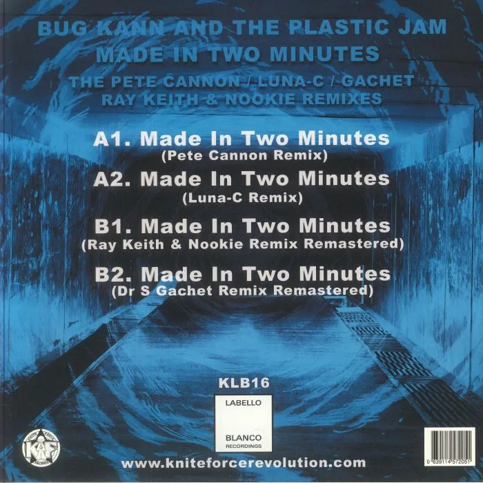 Back cover — BUG KANN & THE PLASTIC JAM — Made In Two Minutes (remixes)