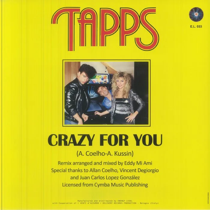 Обратная сторона обложки — TAPPS — Crazy For You