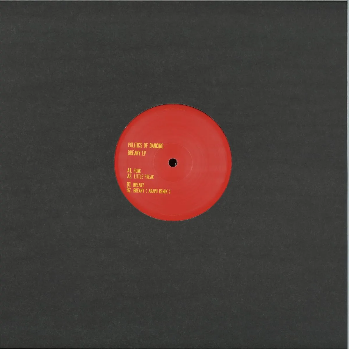 Обратная сторона обложки — Politics Of Dancing — Breaky EP