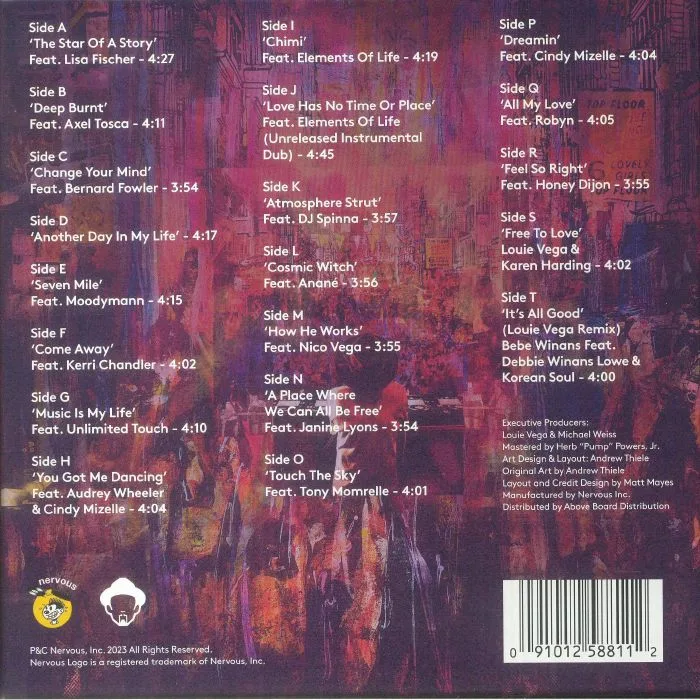 Back cover — LOUIE VEGA — Expansions In The NYC: The 45's