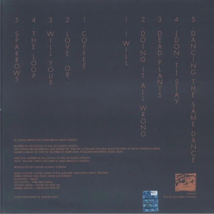 Back cover — Misha CHYLKOVA — Dancing The Same Dance